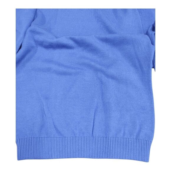 MEN'S BAGAZIO LONG SLEEVE ROYAL BLUE COTTON ACRYLIC TURTLENECK SWEATER. VT042. - Picture 4 of 9